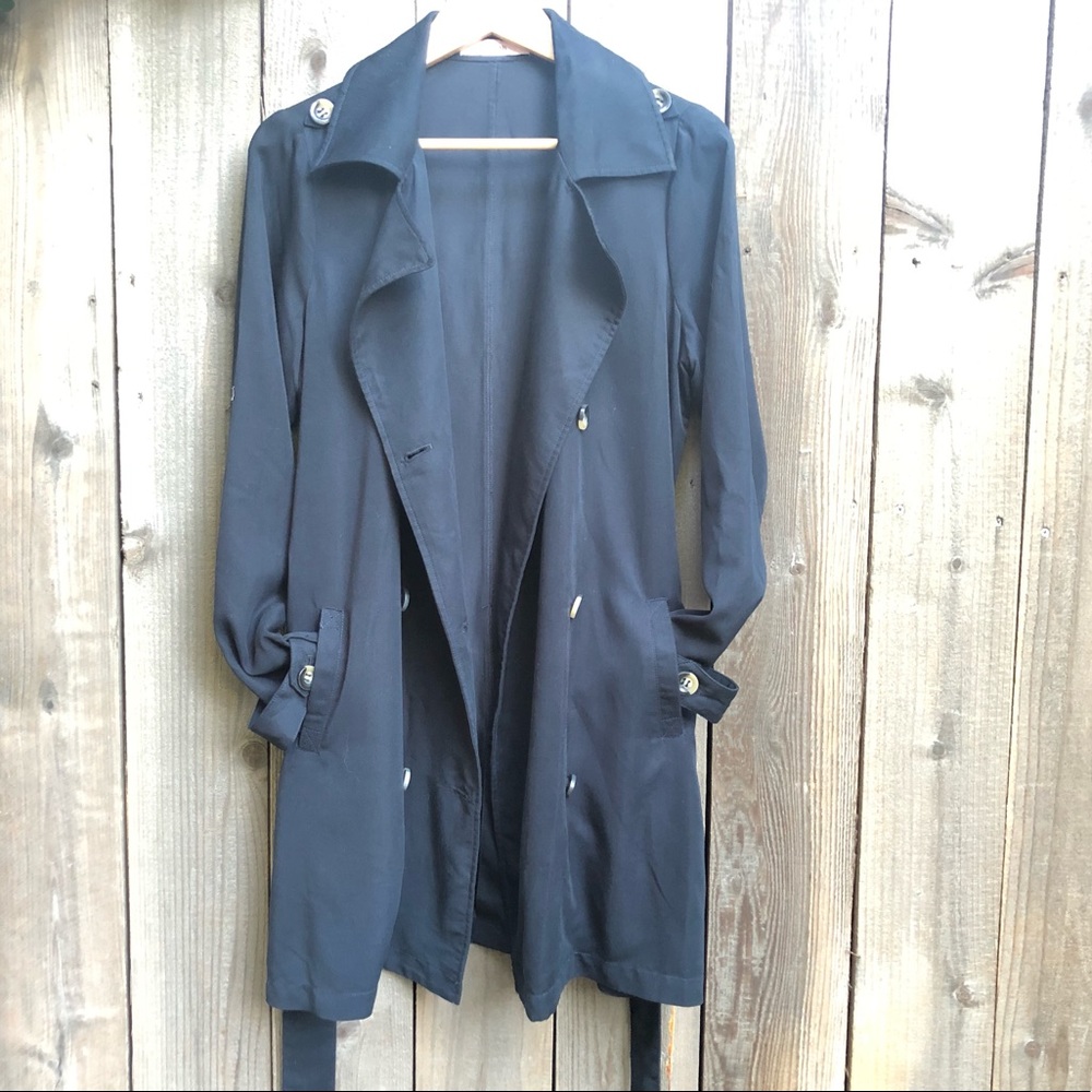 Soft Light Drapy Trench Jacket